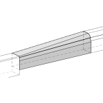 Tiefbau Rollstuhl-Überfahrtstein einteilig