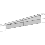 Tiefbau Rollstuhl-Überfahrtstein zweiteilig