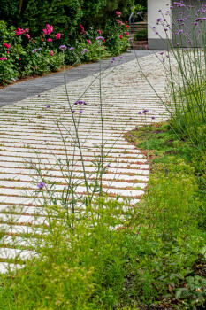 Greenline-Rasenfugenstein, Cubus Grau und Spring Alvar, Dunkelgrau.